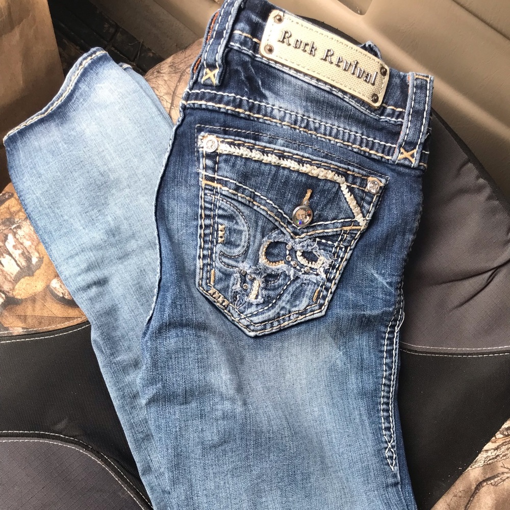 💎SOLD💎Rock revival skinny jeans